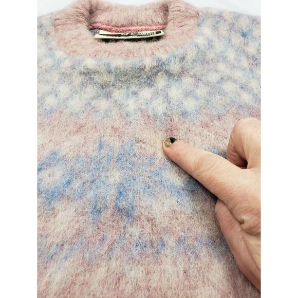 Vintage Samband of Iceland 100% New Wool Fair Isle Sweater APPROX Sz S - Picture 8 of 9